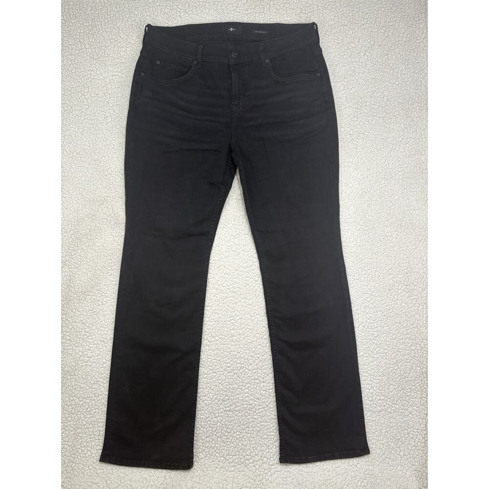 7 for All Mankind Men's 38 The Bootcut Richey Black Jeans Stretch Denim